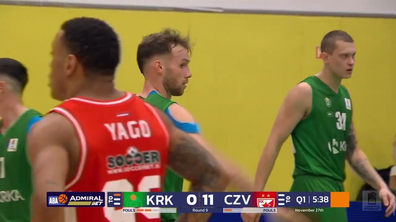 AdmiralBet ABA League 2023/24, Round 9 match: Krka - Crvena zvezda Meridianbet (27.11.2023)