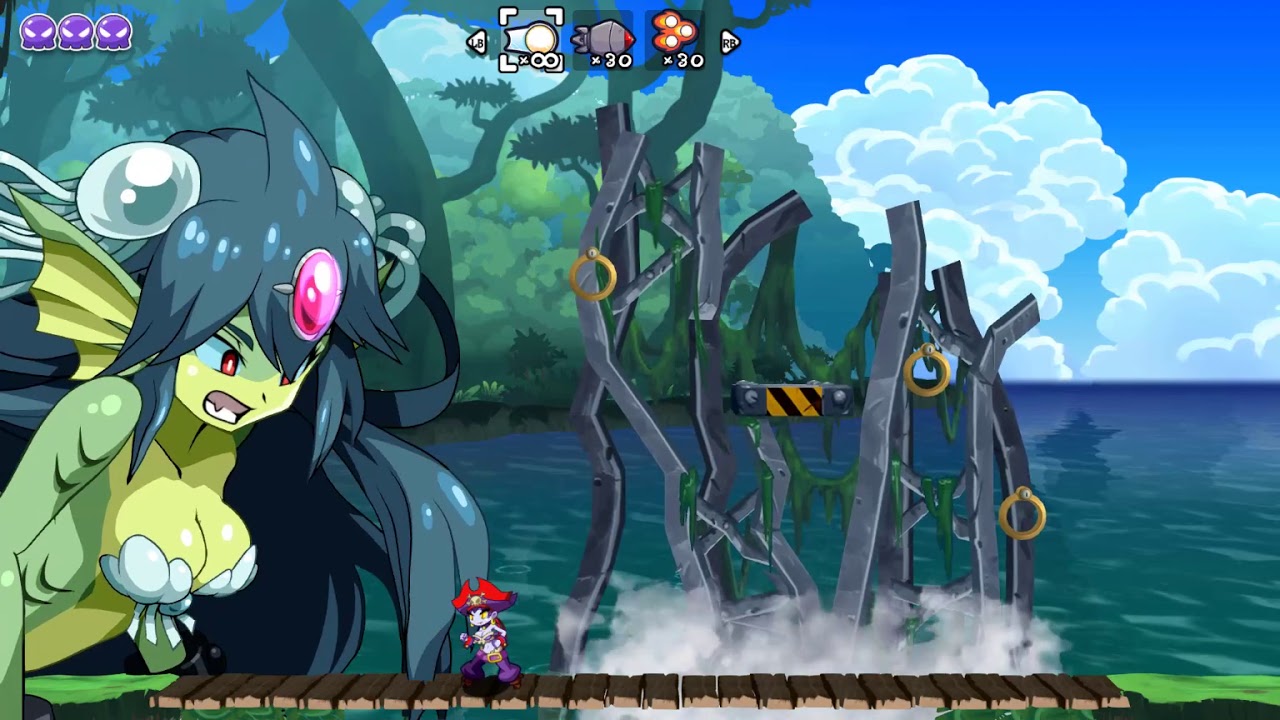 Shantae: Half-Genie Hero (Risky mode) - Boss 2 Giga Mermaid (No damage)