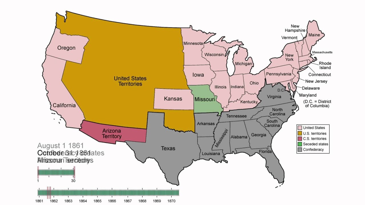 Animated History of the Confederate States of America 1860 1870