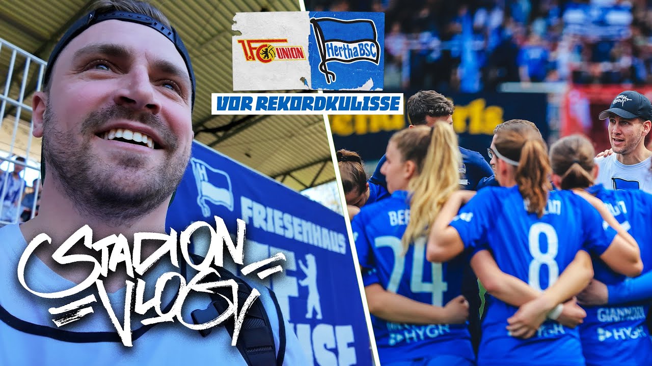 So STOLZ auf dieses TEAM 🥹💙🤍 1. FC Union vs. Hertha BSC Frauen - STADION VLOG 🏟⚽