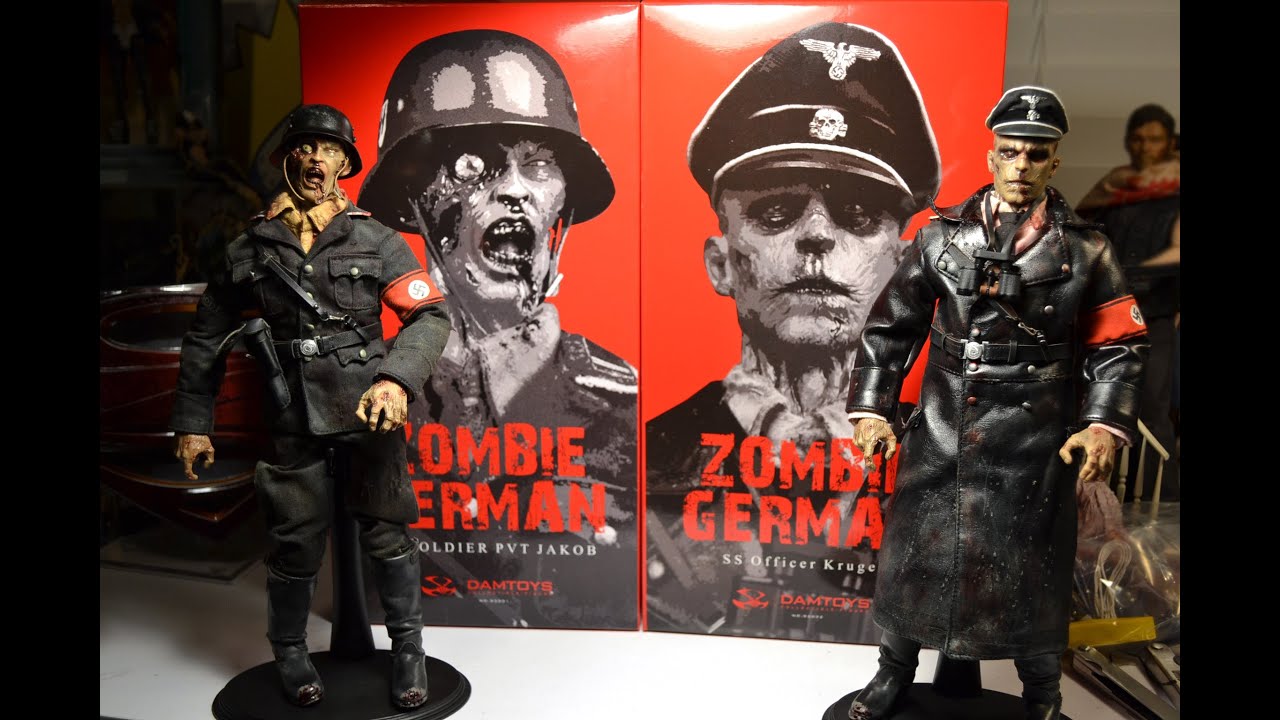 12" 1/6 ZOMBIE NAZI GERMAN SOLDIER FIGURES by DAMTOYS! DEAD SNOW! Officer Kruger & Pvt Jakob