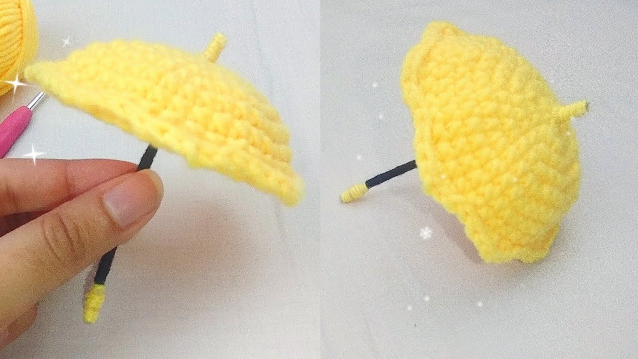 🏖️ Crochet Umbrella ☔ crochet umbrella keychain