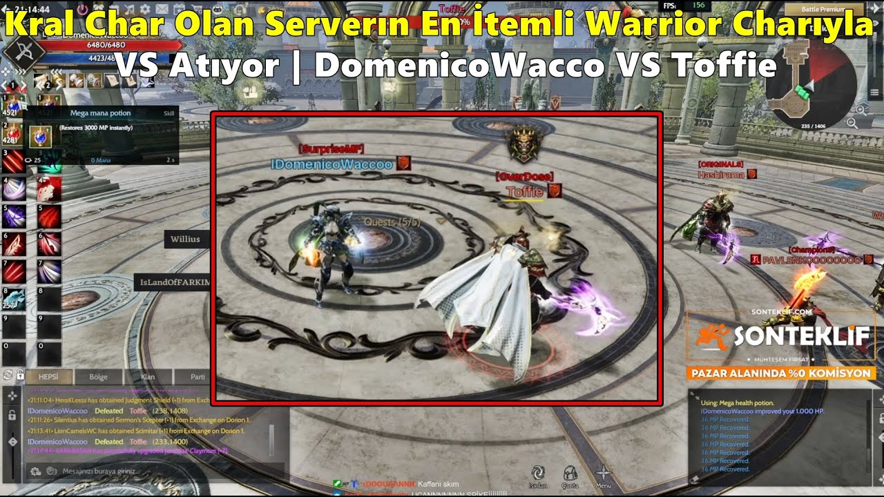 DomenicoWacco - Kral Olan Serverın En Sağlam Warrior Charıyla VS Atıyor! | Rise Online
