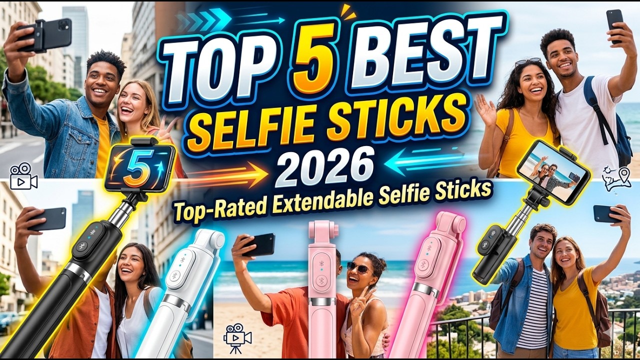 Top 5 Best Selfie Sticks 2026 | Top-Rated Extendable Selfie Sticks