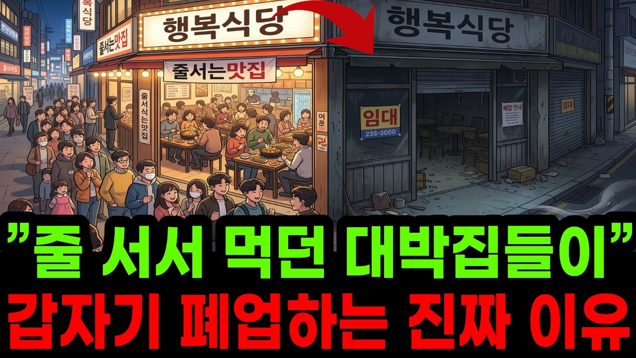 줄 서고 손님 꽉 찼던 대박 맛집이 하루아침에 망하는 소름 돋는 이유