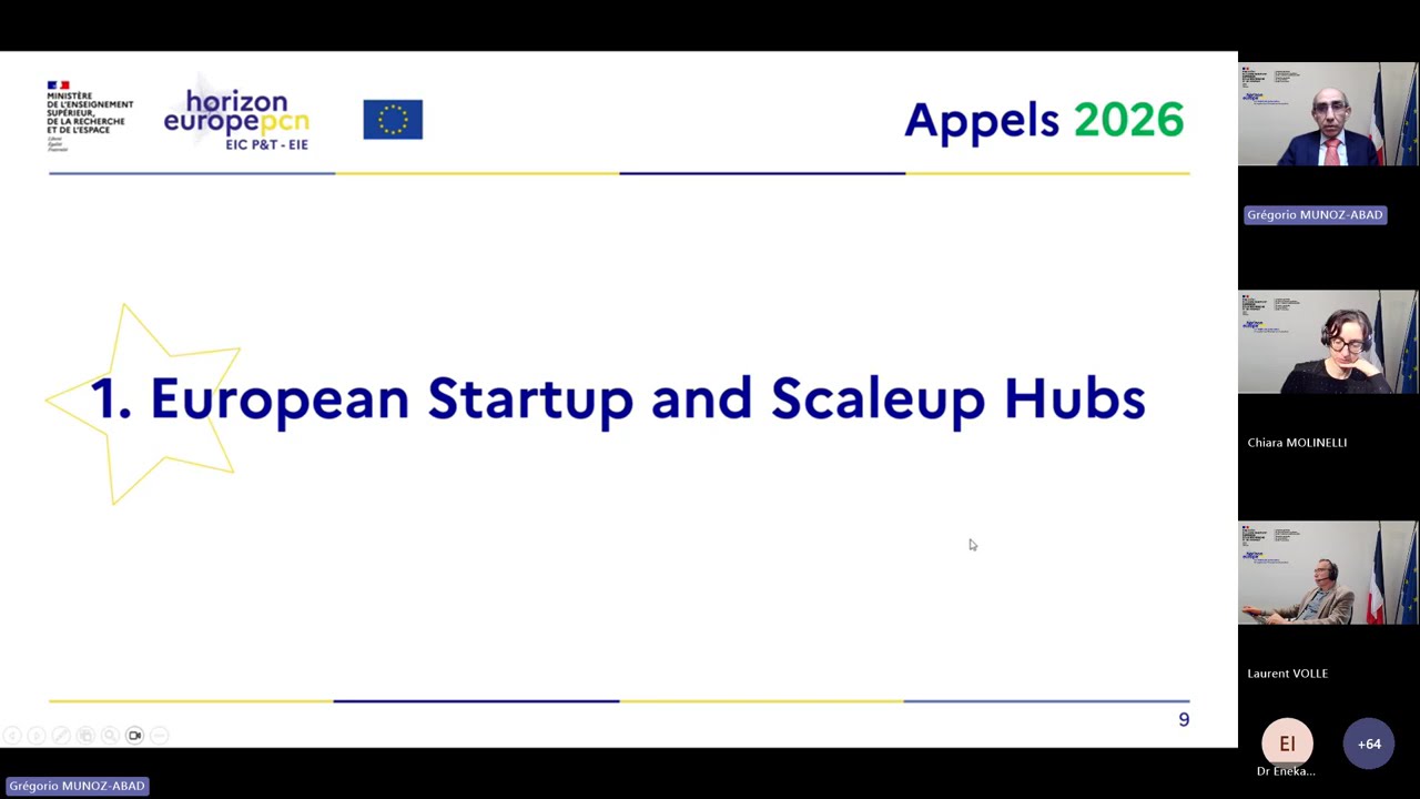 Webinaire Écosystèmes d'Innovation Européens : programme de travail 2026-27