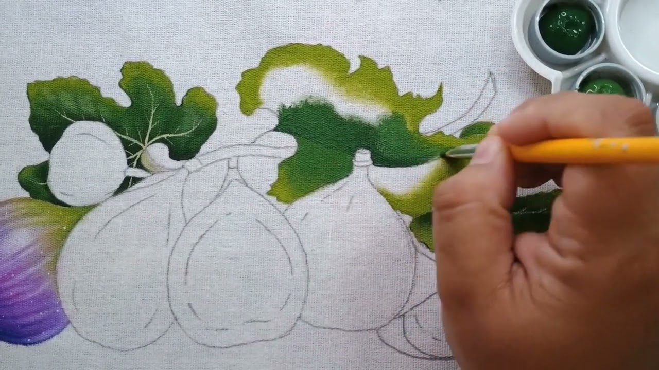 Figos Pintura em Tecido Bruno Silva - Aula 506 - Aprenda como pintar figos