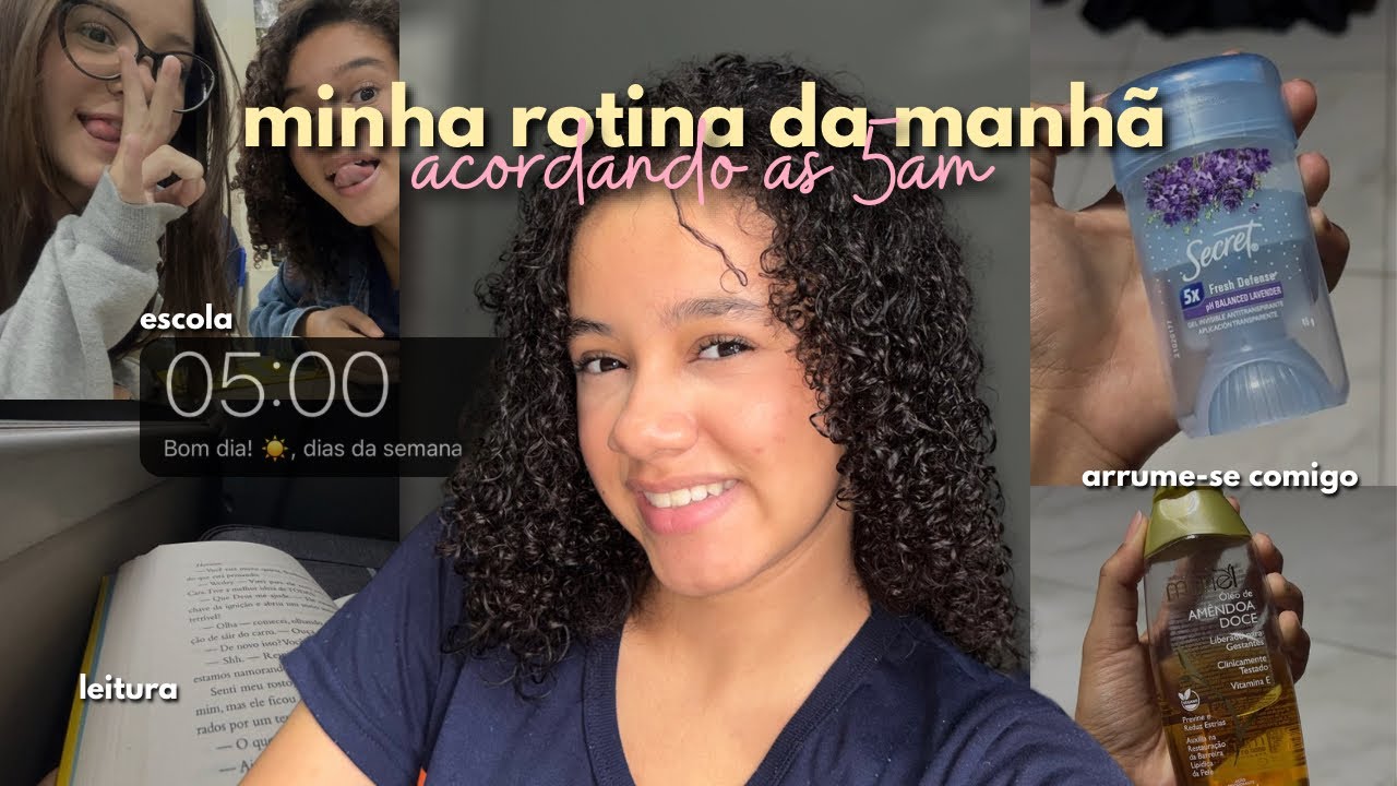 ROTINA DA MANHÃ acordando as 5am | arrume-se comigo, leitura, escola 