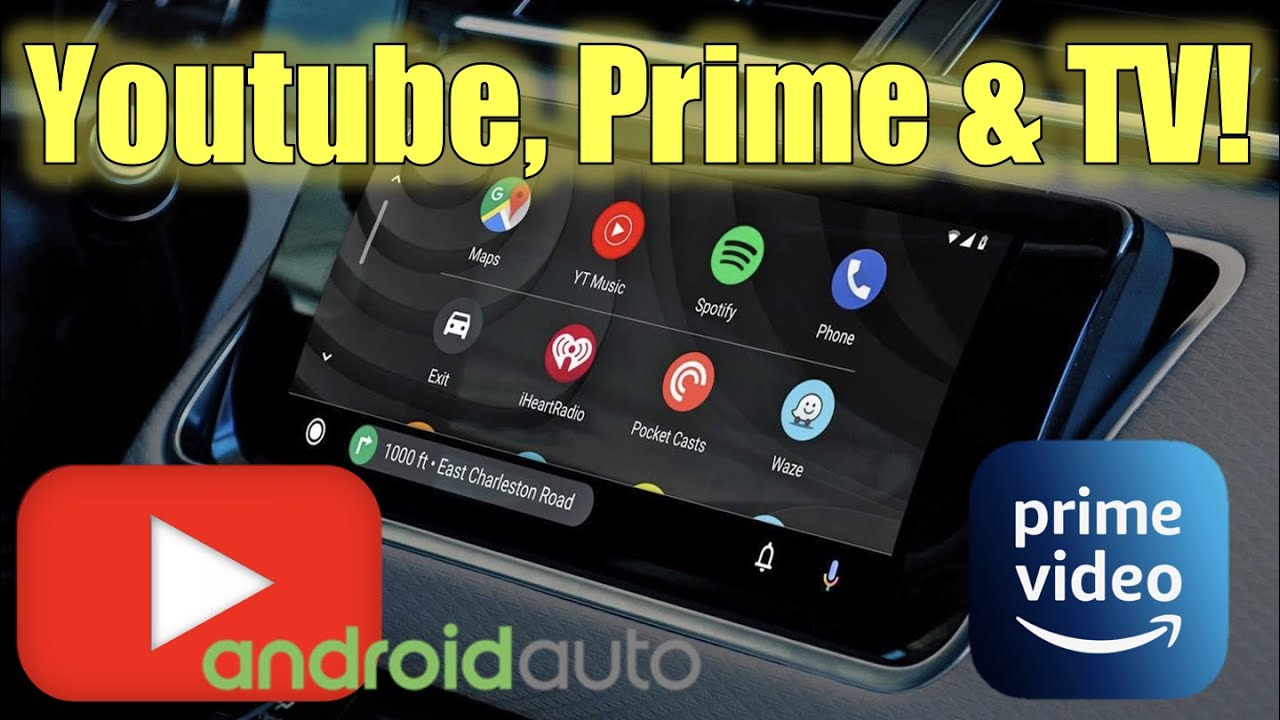 Youtube @ Android Auto (no root!) & Prime Video & TV