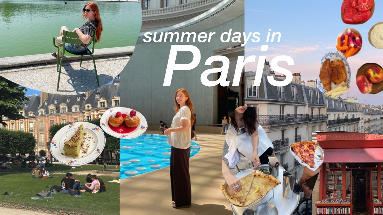 summer in paris vlog 🌹 friend dates, bookstores, and bike rides