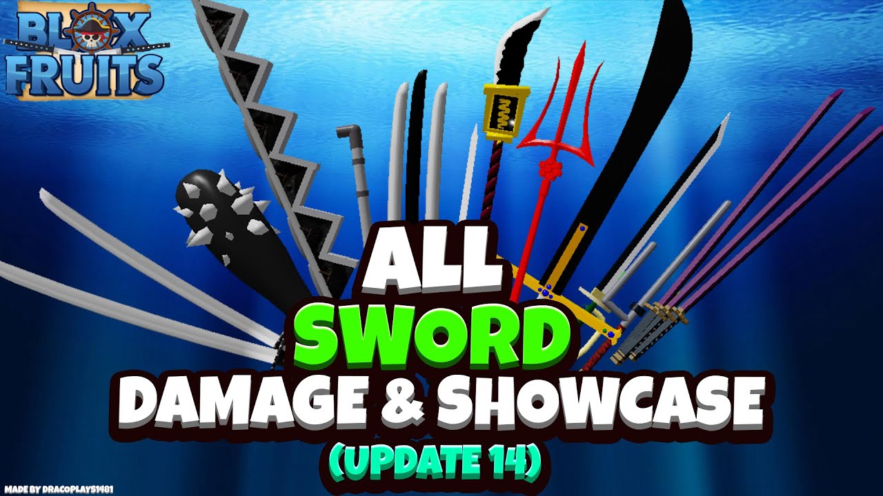 All Sword Damage and Showcase on a 20Mil Player (Update 14) - Blox Fruits [Roblox]
