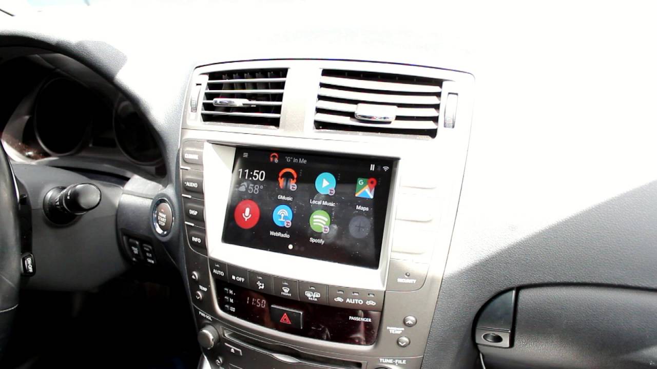 GROM Audio VLINE Lexus Toyota Android Infotainment system upgrade GPS Voice control Music apps Video