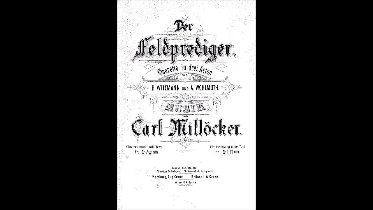 Carl Millöcker - Steckbrief Marsch-Polka nach Motiven der Operette 
