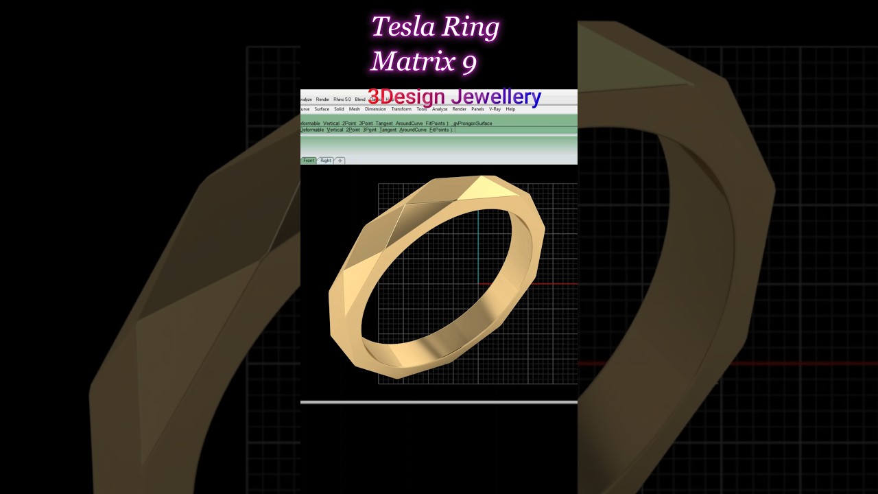 ||🔷How To Make Plain Gold Ring🔷#Matrix9  #Rhino 3D  #Jewellery Cad Design #Tutorial #rhino