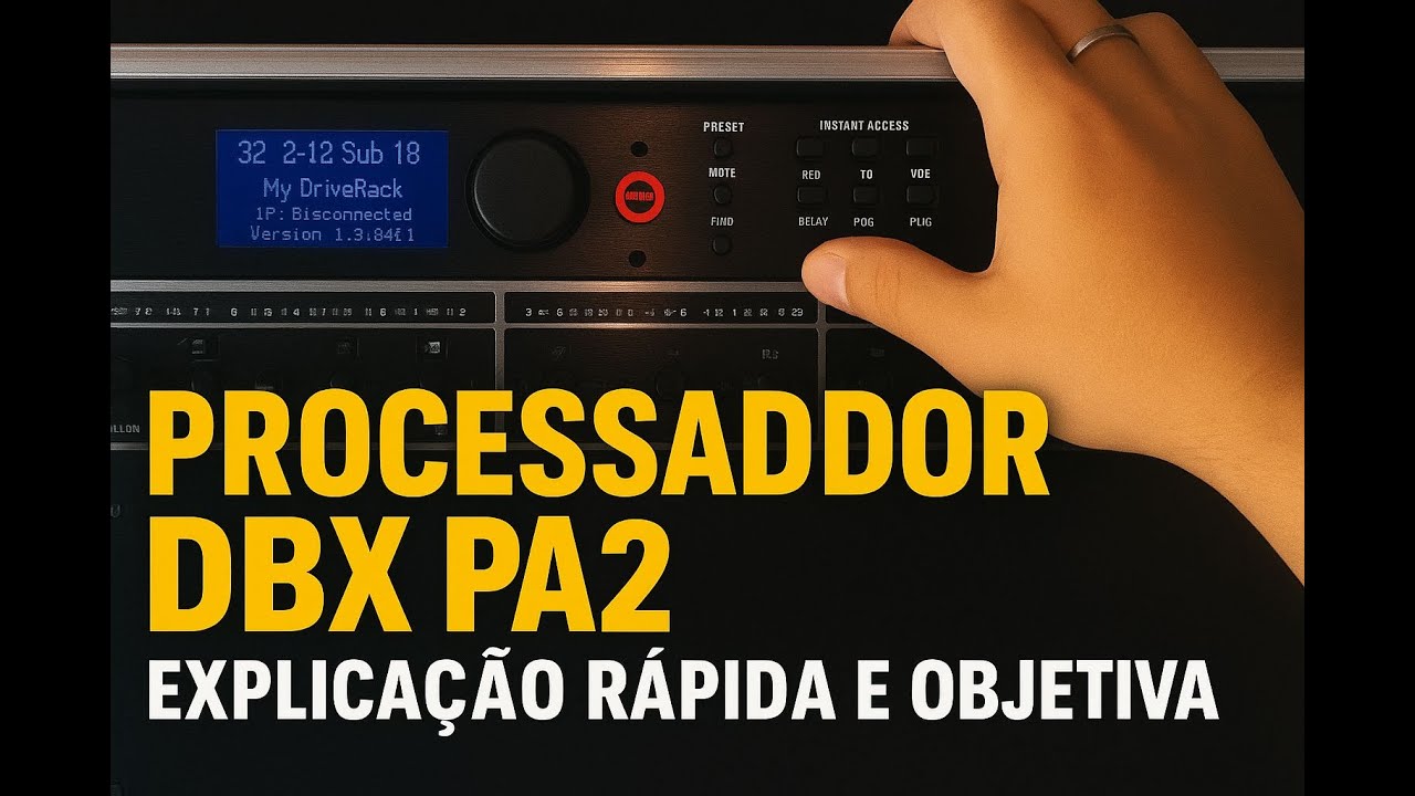 Processador de áudio DBX Pa2 explicação rápida e objetiva.