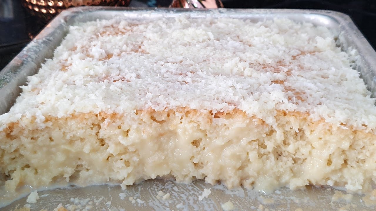 BOLO GELADO DE COCO MOLHADINHO! BOLO TOALHA FELPUDA
