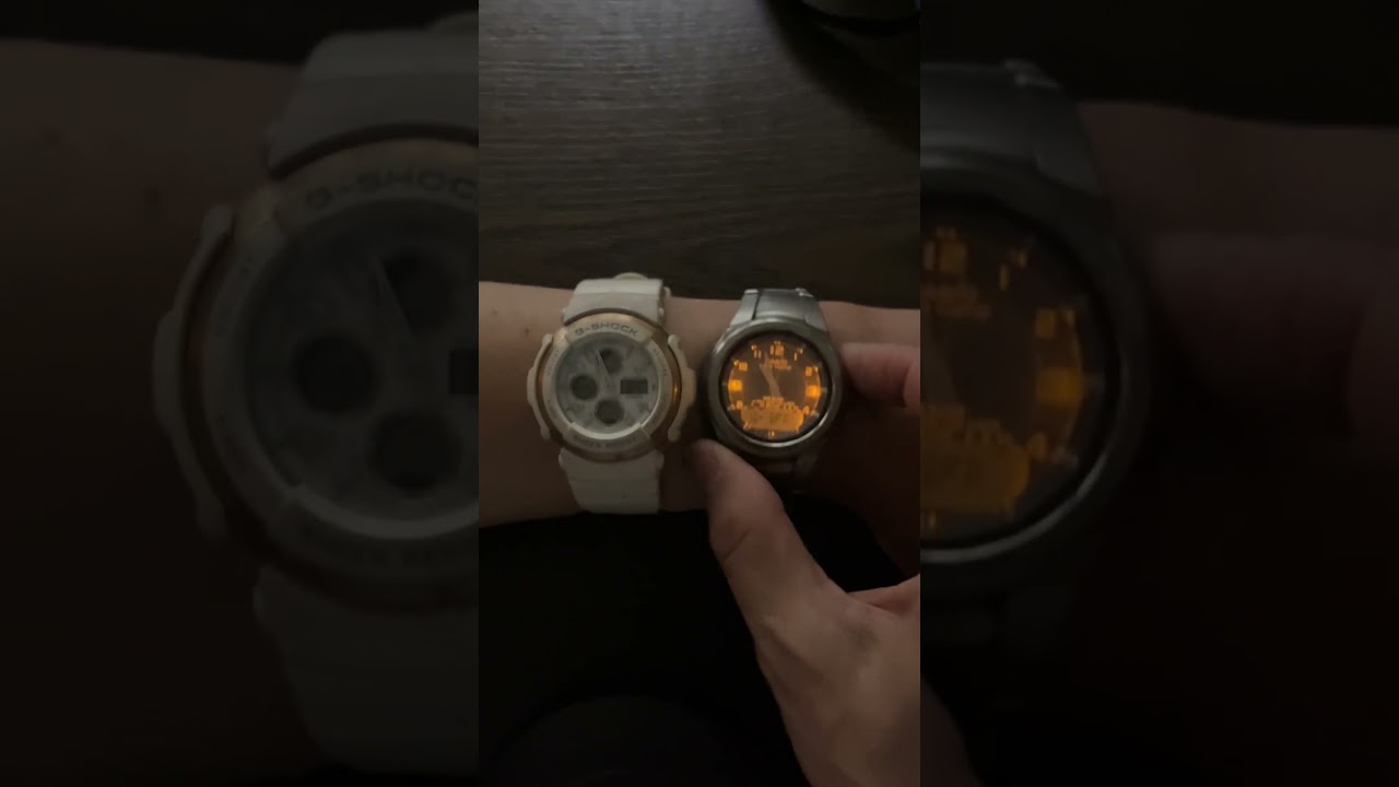 〈腕時計〉LEDバックライトとスーパーイルミネーターの比較
