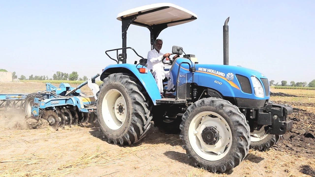 New Holland 6010 Excel 4wd 24 Disc Harrow pulling first Time | Sidhu Hydraulic Disc Harrow