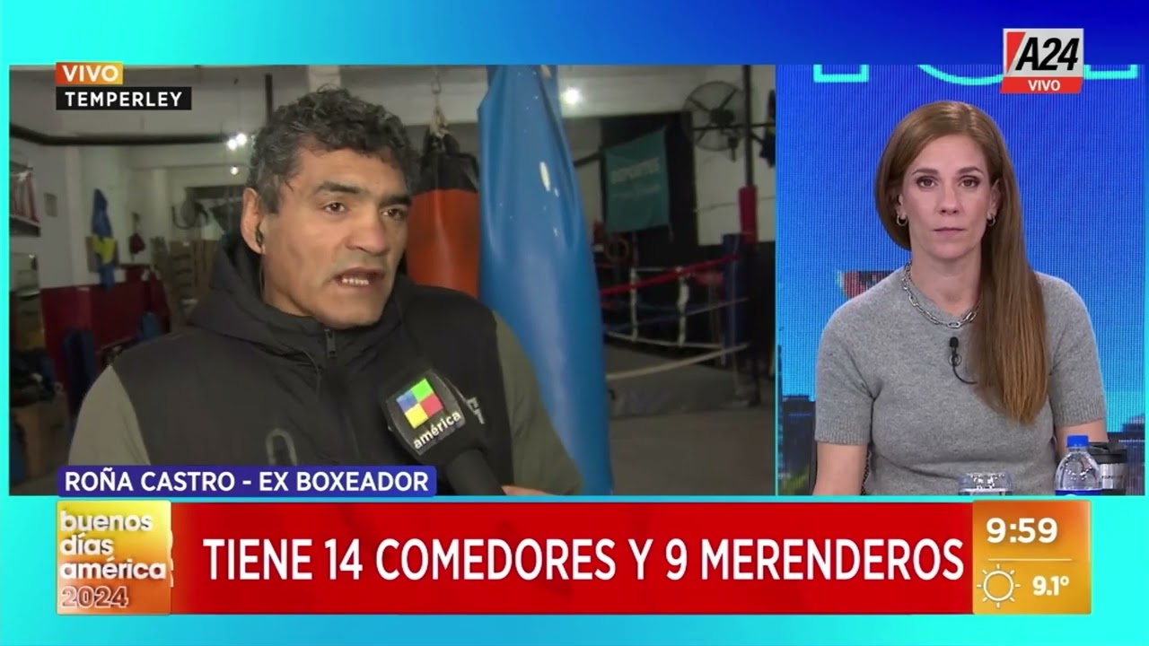 ❤ Roña Castro armó un comedor en su gimnasio: 