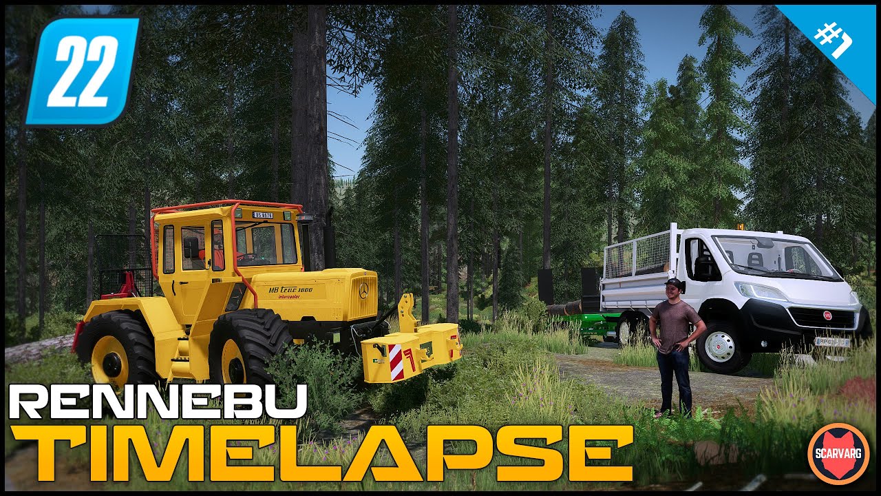 🇳🇴 Starting From Scrach - 0$, Mercedess Benz Trac And Fiat Ducato ⭐ FS22 Rennebu Forestry Timelapse