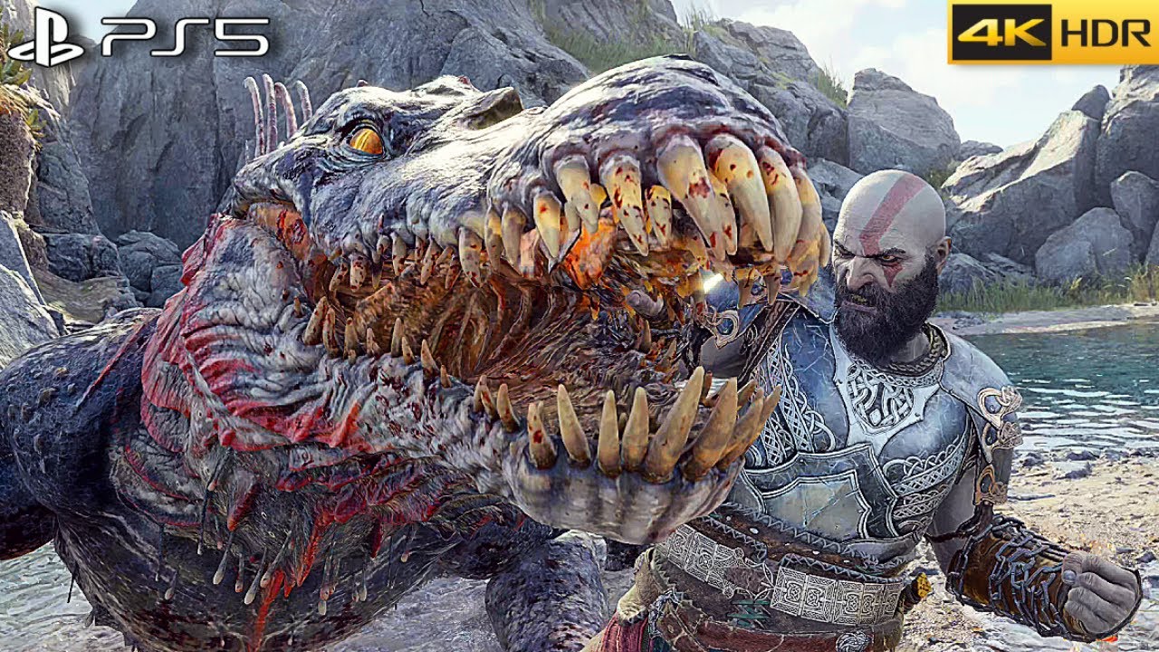 Kratos vs Dreki Mini Boss Fight - God Of War Ragnarok [4K 60FPS HDR]