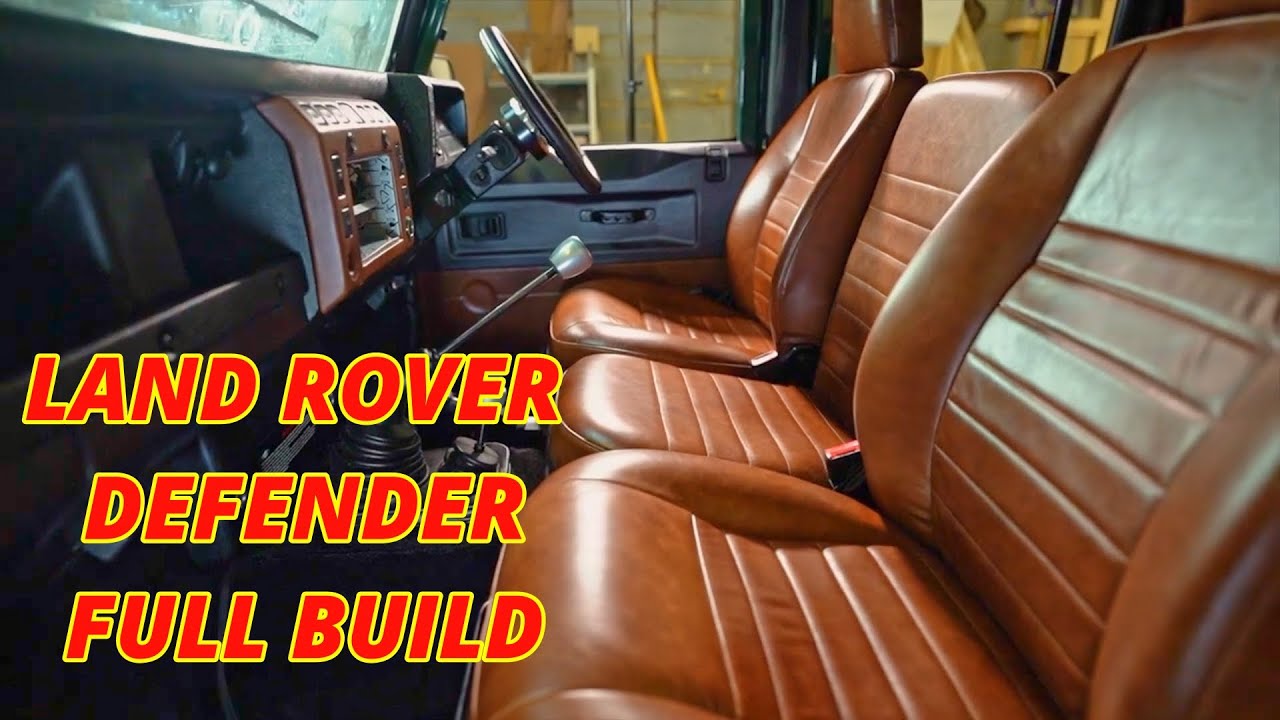 Land Rover Defender interior full build. Seats, headliner, carpet, door cards and dashboard.