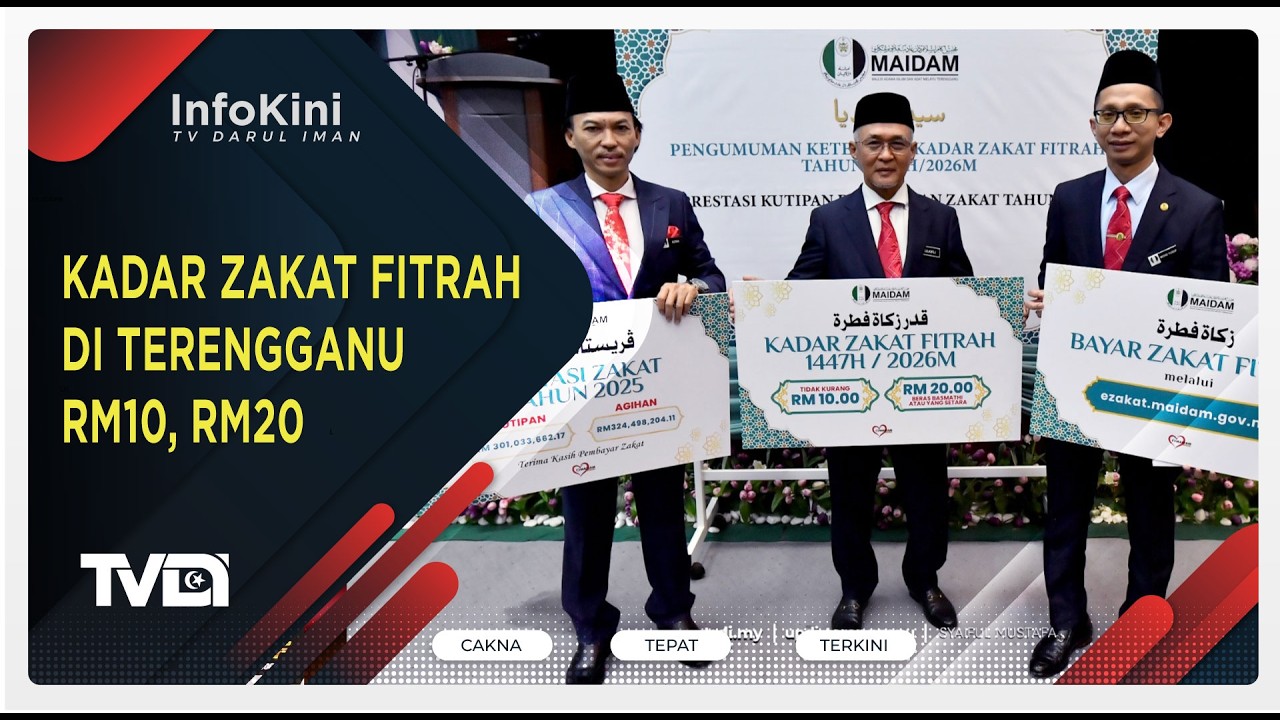 Kadar Zakat Fitrah di Terengganu RM10, RM20