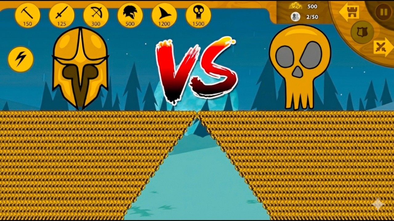 STICK WAR LEGACY | Army Spearton Golden Items VS Army Griffon Golden Items⚔️🔥EPIC BATTLE