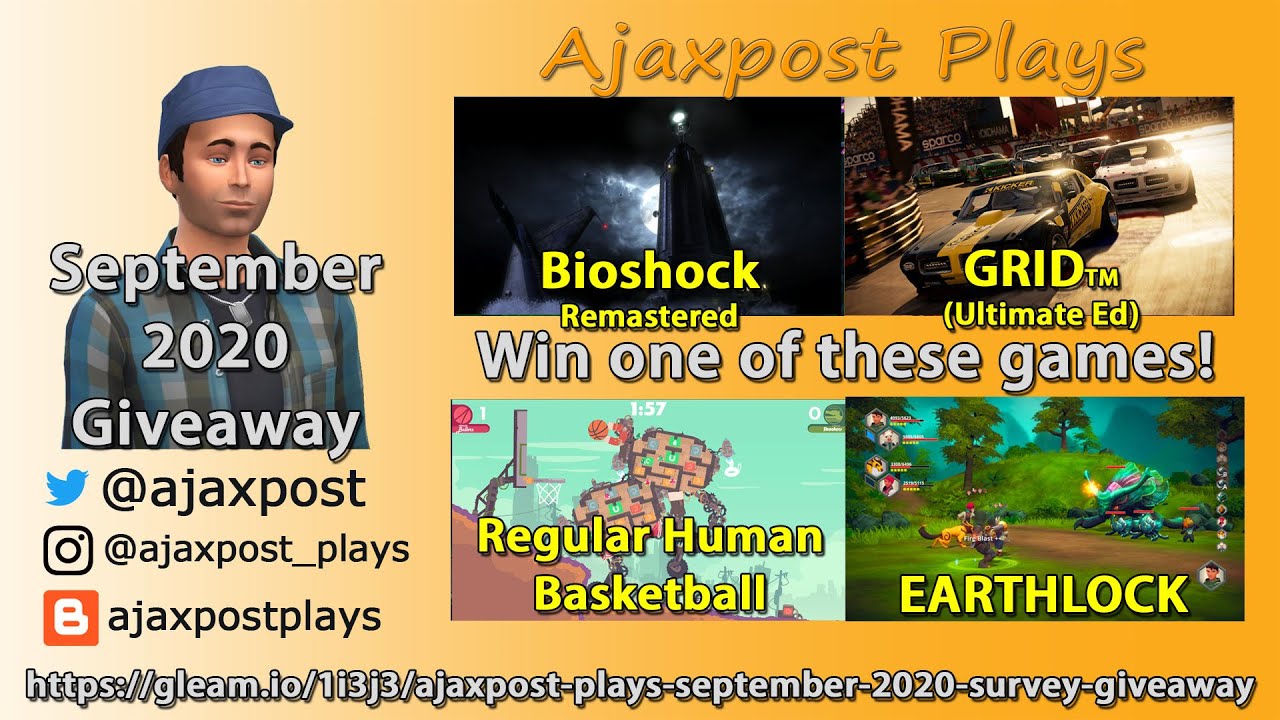 Ajaxpost Plays Channel Monthly Giveaway & Survey | September 2020
