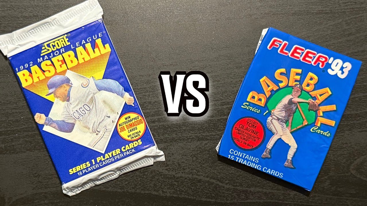1992 Score vs 1993 Fleer | ASMR baseball card battle | Sports Card ASMR
