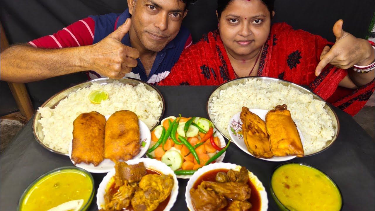 RICE MURI GHUNTU BAGUNI SPICY DESI CHICKEN CURRY EATING CHALLENGE/INDIAN FOOD EATING CHALLENGE 