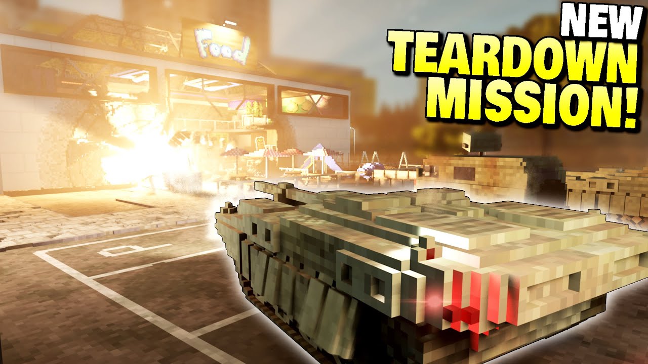 NEW UPDATE Gave Me Military Vehicles to Demolish a Food Court! - Teardown Gameplay