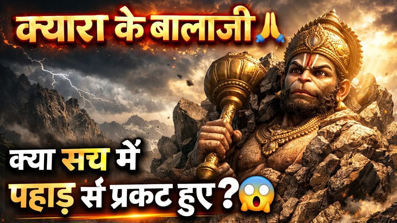13 फीट ऊँची प्राकृतिक प्रतिमा वाले दक्षिणमुखी हनुमान जी | क्यारा के बालाजी | भीलवाड़ा राजस्थान