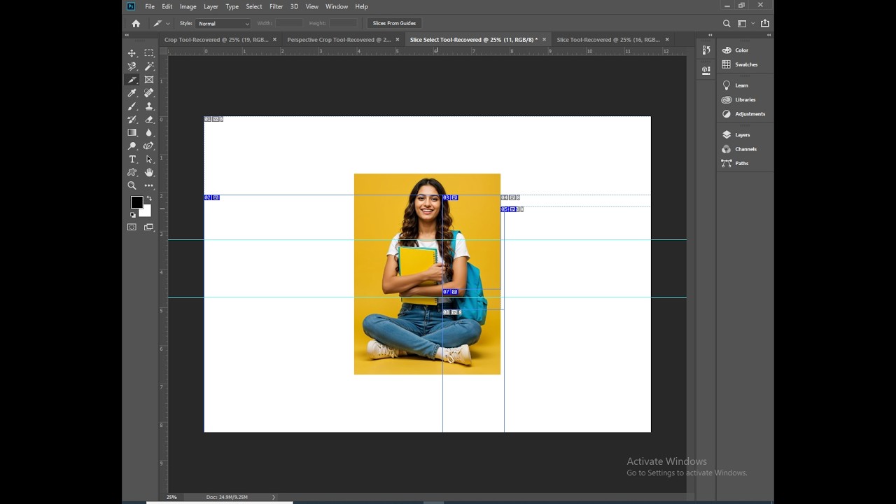Class # 10 Crop Tool_Perspective Crop Tool_Slice Tool_Slice Select Tool_Straighten_Rule of Thirds