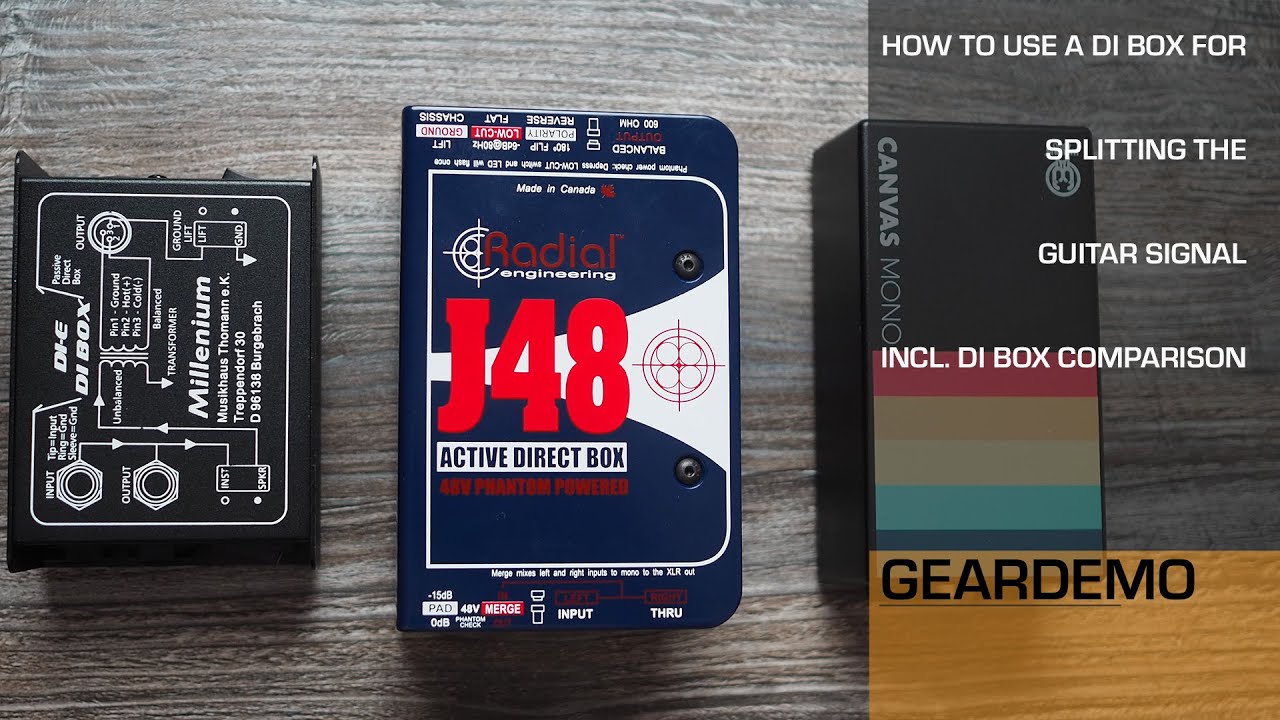 How to use a DI Box for splitting the Guitar Signal incl. DI Box Comparison (No Talk Gear Demo)