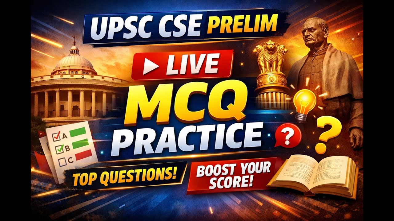 UPSC CSE Prelims LIVE | Daily MCQ Practice (Concept + Elimination Trick)