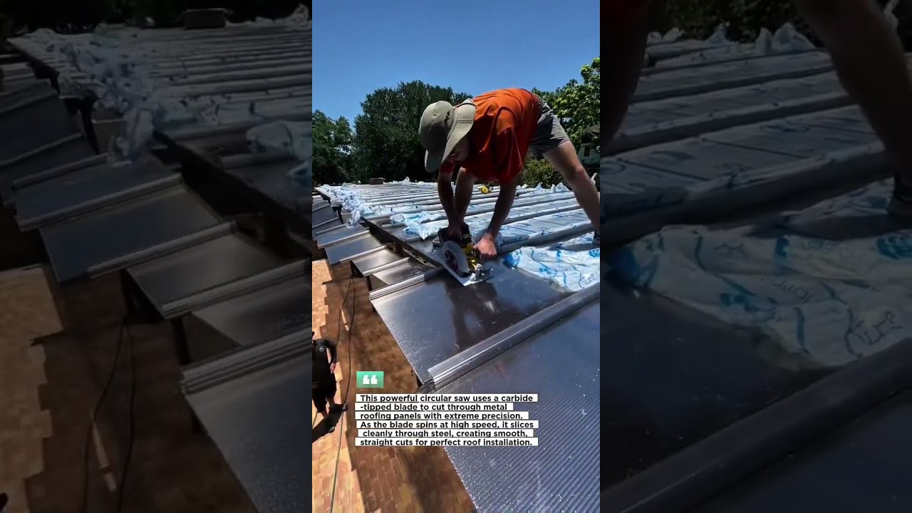 Cutting Metal Roofing with a Circular Saw 