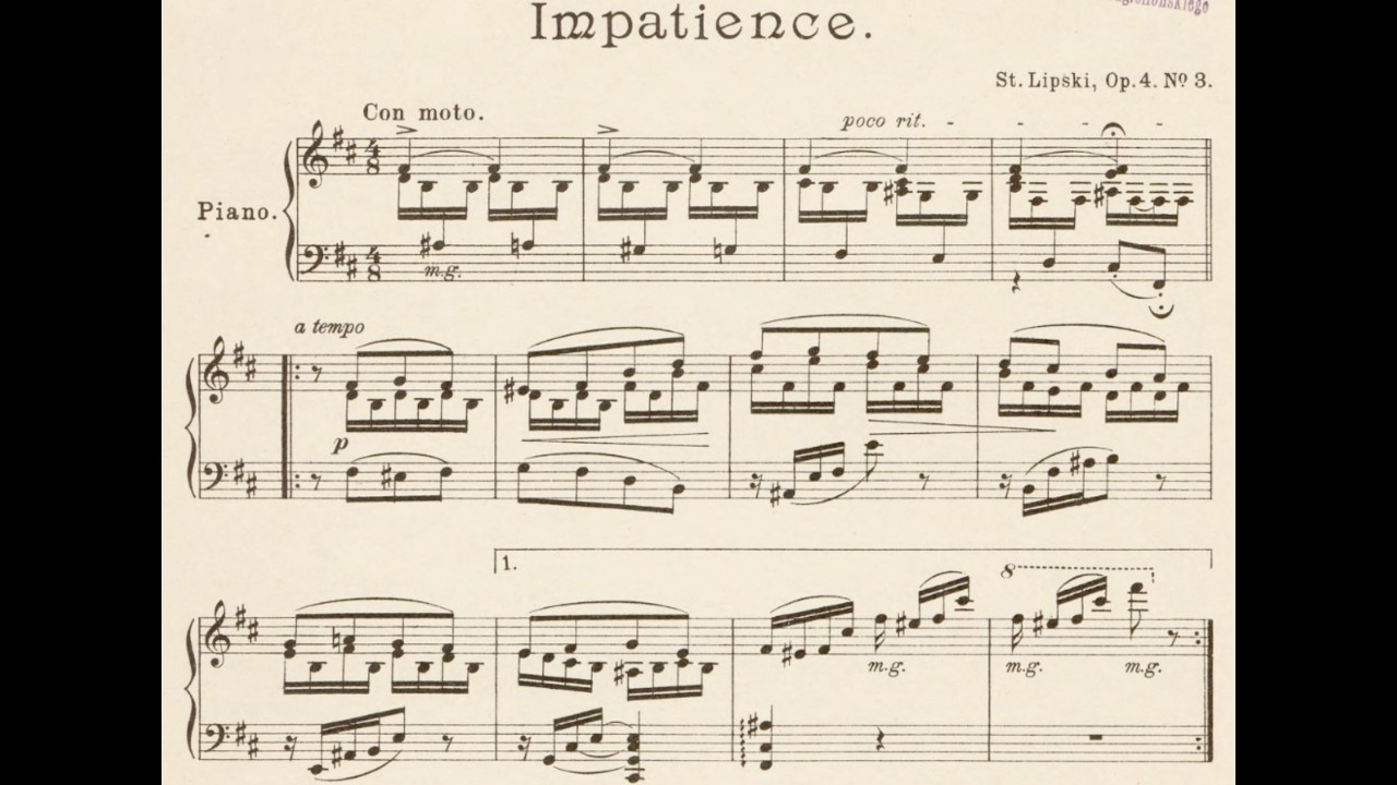 Stanislaw Lipski | Impatience, Op.4/3