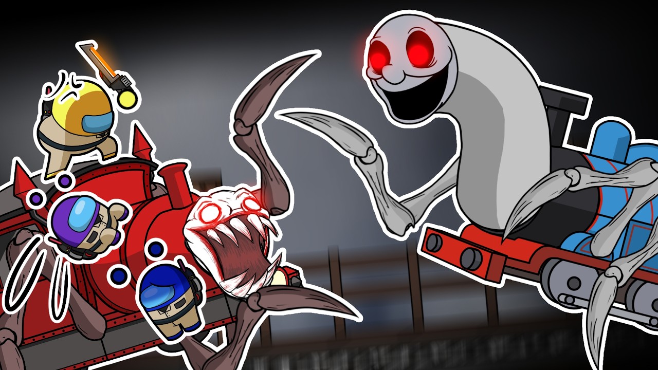 Cursed Thomas vs CHOO CHOO CHARLES  & GHOSTBUSTERS  EP.1 I Among Us Animation
