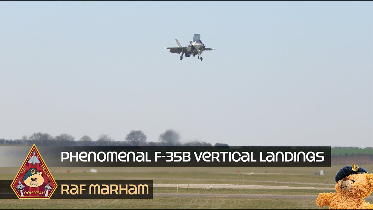 GREATEST AND ONLY STEALTH 5TH GEN FIGHTER STOVL FIGHTER JET F-35B 9 VERTICAL LANDINGS! • RAF MARHAM