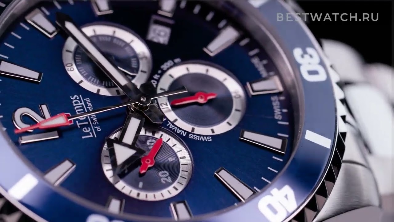 Часы Le Temps Swiss Naval Patrol Chronograph LT1044.03BS01