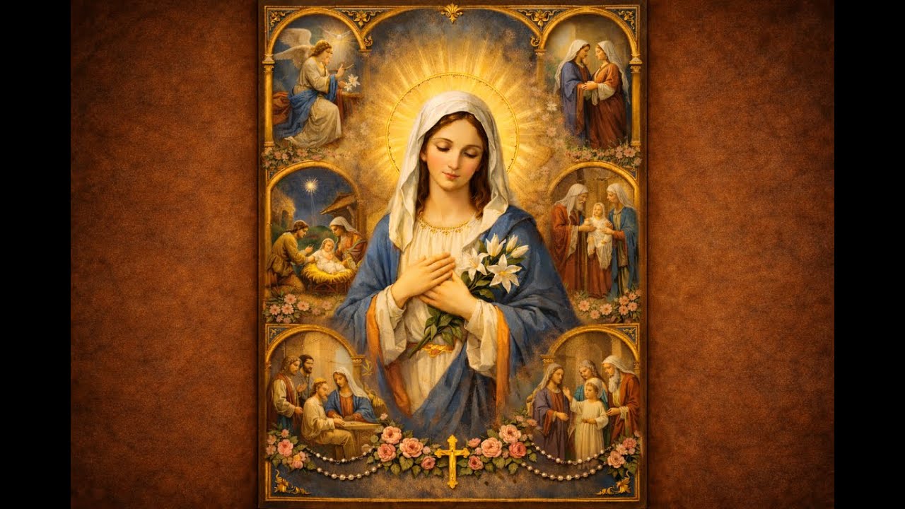 CHAPELET-LES MYSTERES JOYEUX-UnSaint.UnePrière🙏
