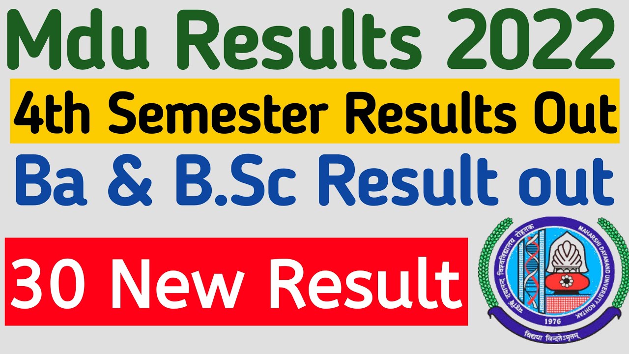 Mdu ba 4th semester Result out 2022 | mdu 4th semester result 2022 | mdu result update 2022