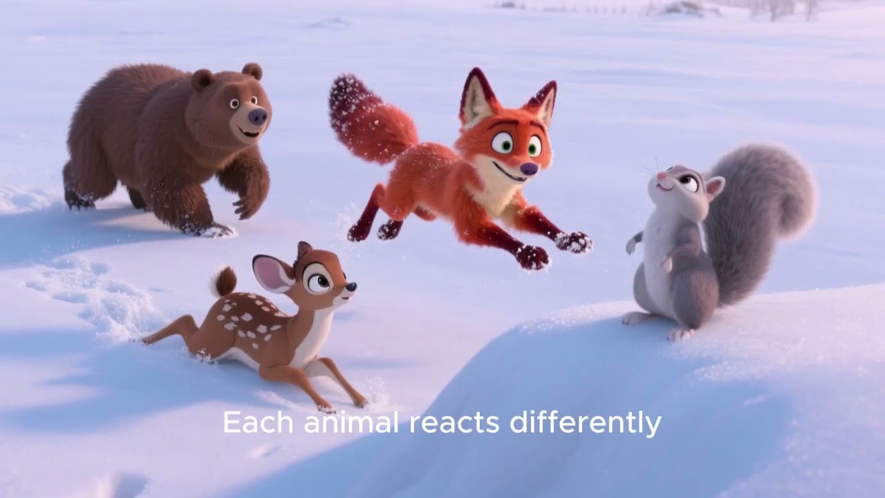 Baby Animals Seeing Snow for the First Time ❄️🐻🦊