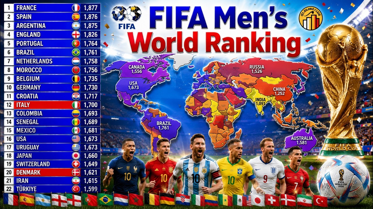 FIFA Men's World Ranking 2026 | All National Teams Ranked ⚽🌍