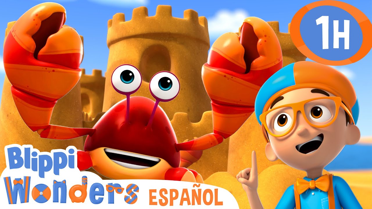 ¡Hice un castillo de arena con un cangrejo! | Blippi Wonders | Videos educativos para niños