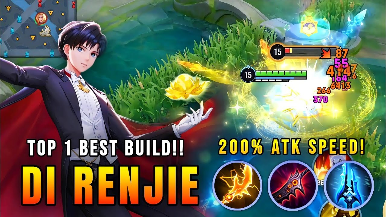 LATE GAME MONSTER!! Di Renjie 200% ATK Speed | Top 1 Best Build in Honor of Kings