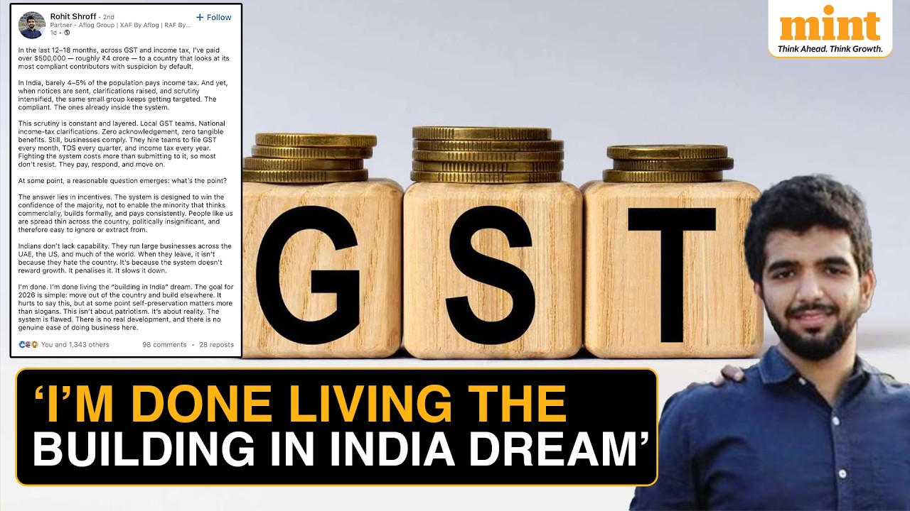 &lsquo;What&rsquo;s The Point?&rsquo; Entrepreneur Frustrated After Paying ₹4 Crore Tax, Vows To Move Out Of India