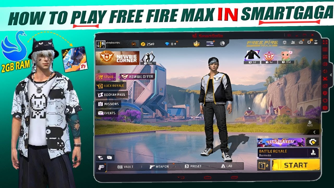 How to Install Free Fire Max in SmartGaGa Emulator | SmartGaGa Free Fire Max Setup 2025 |100% Work