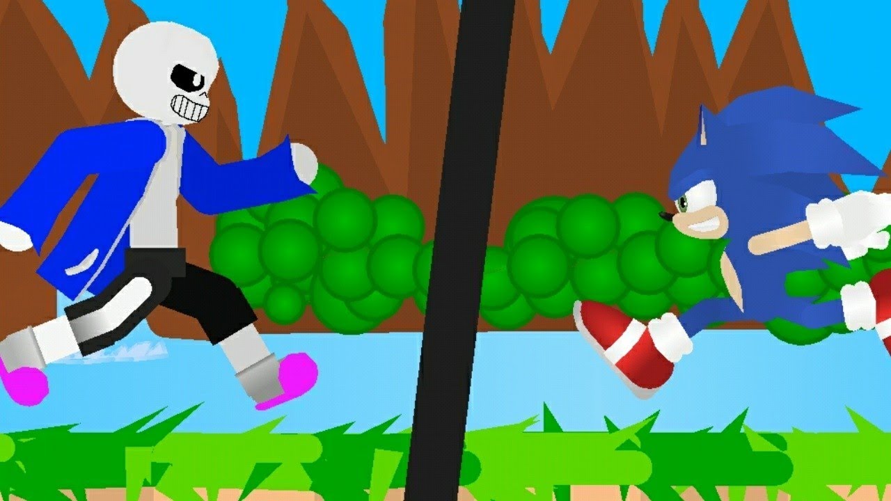 Sans vs Sonic (stick nodes) [OLD VIDEO]